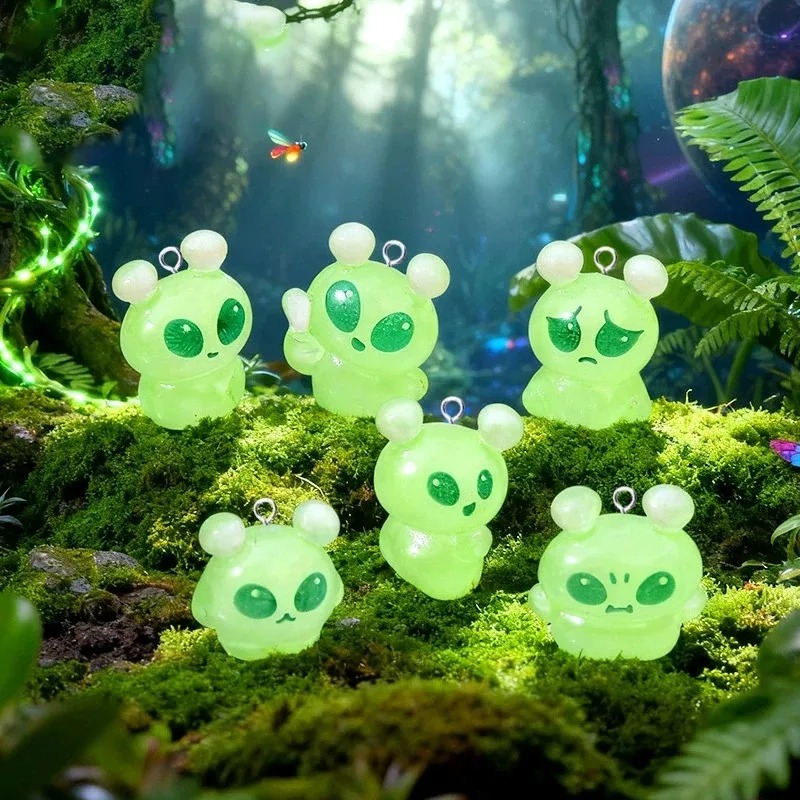 10Pcs Luminous Mini Green Alie - Resin Craft Projects ulasan dan harga