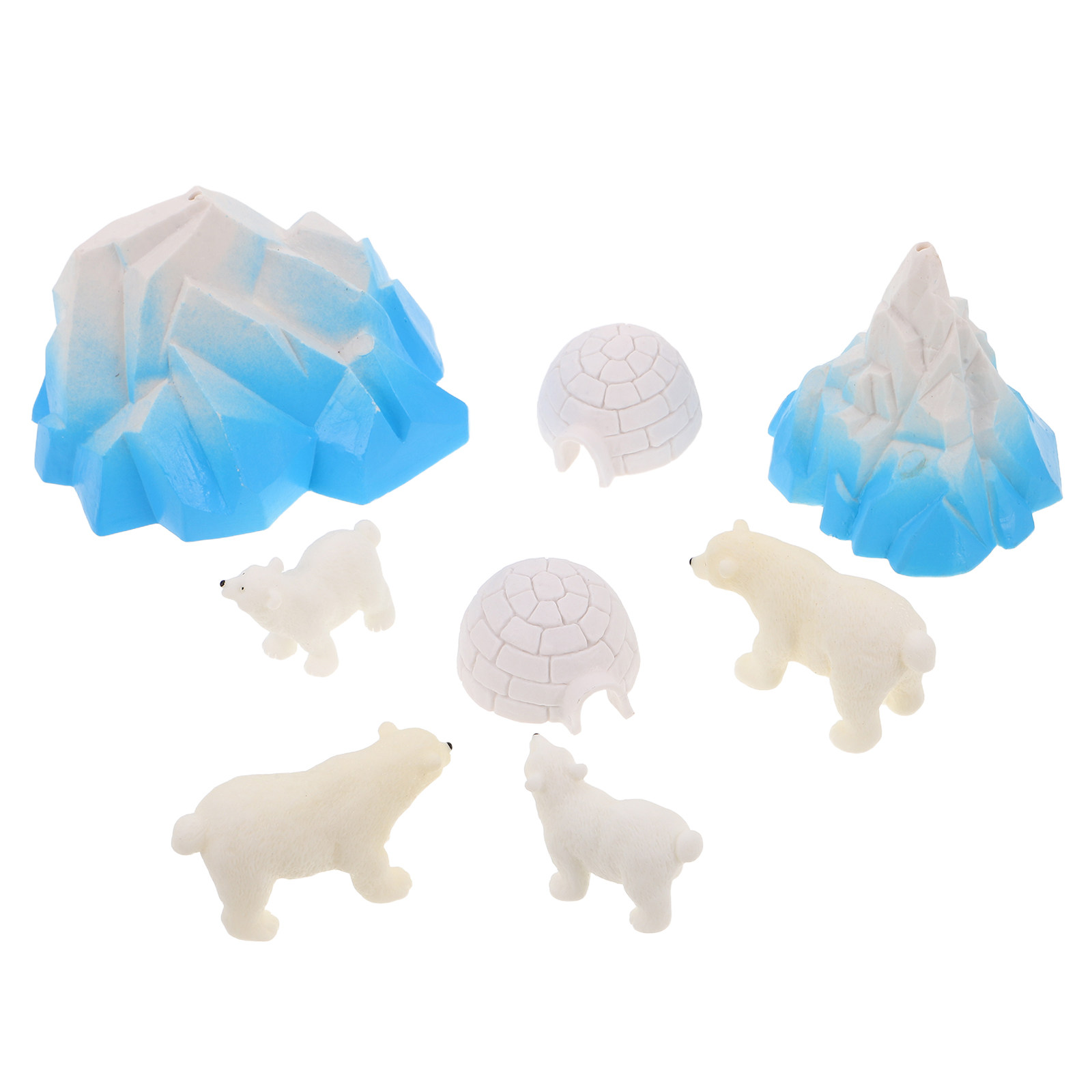 8Pcs Mini Resin Polar Bears Ar - Resin Crafts ulasan dan harga
