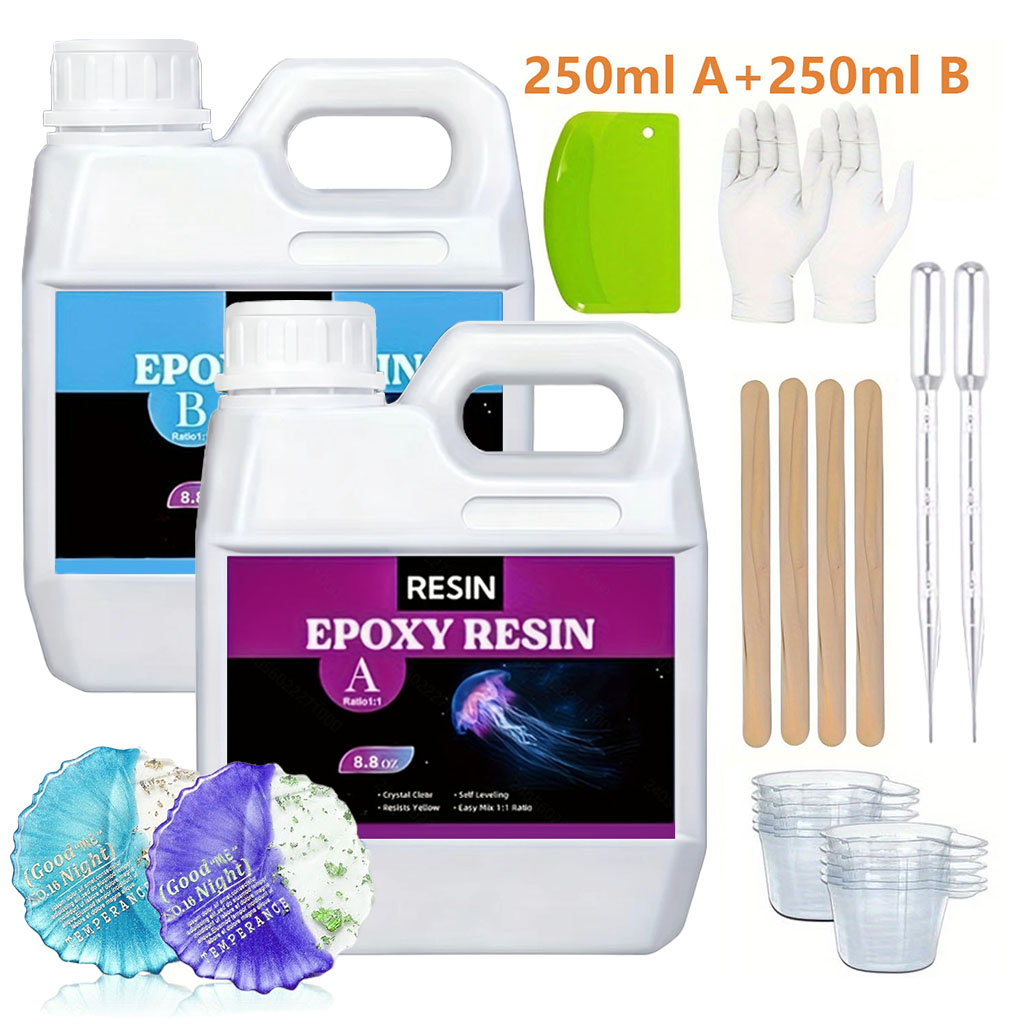 125ml/250ml Crystal Clear Cast - Resin Jewelry Kit ulasan dan harga