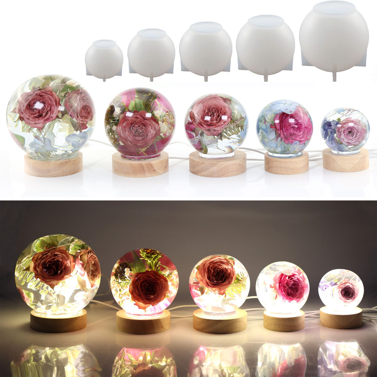 65-120mm Sphere Ball Silicone  - Resin Craft Ideas ulasan dan harga