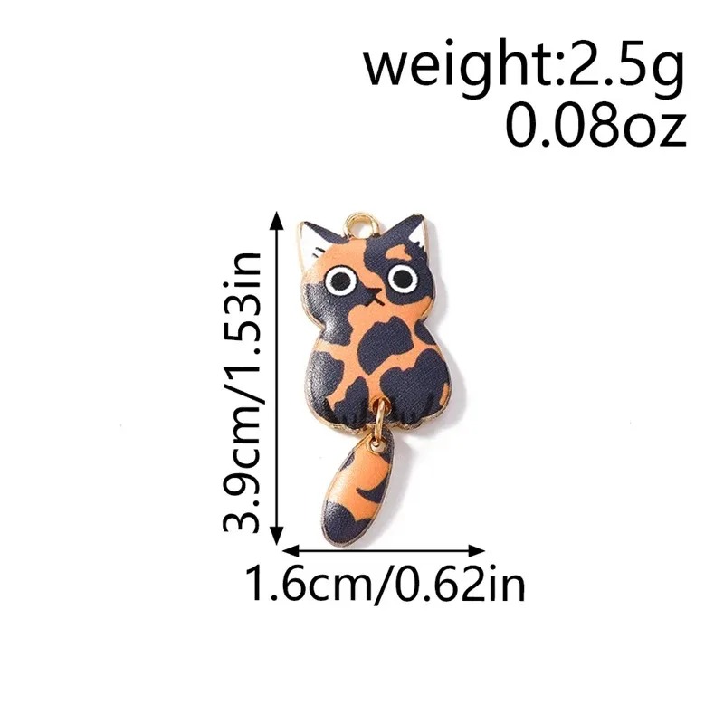 10Pcs 16×39mm Cute Cartoon Cat - Resin Craft Material ulasan dan harga