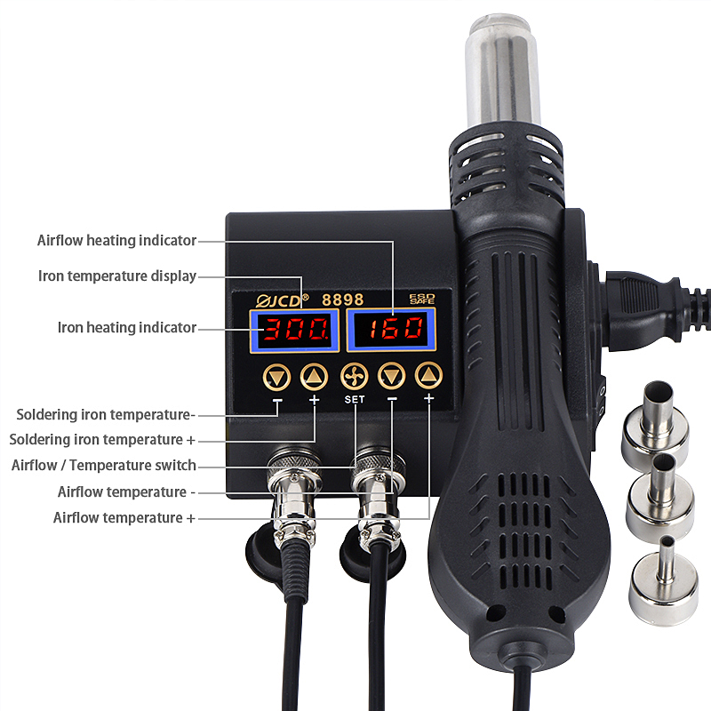 2 in 1 750W Hot Air Gun LCD Di - Heat Gun Small ulasan dan harga