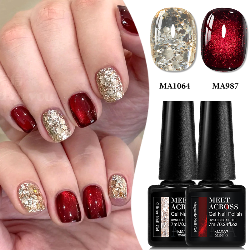 2pcs Magnetic Gel & Glitter Ge - Resin Glitter Pack ulasan dan harga
