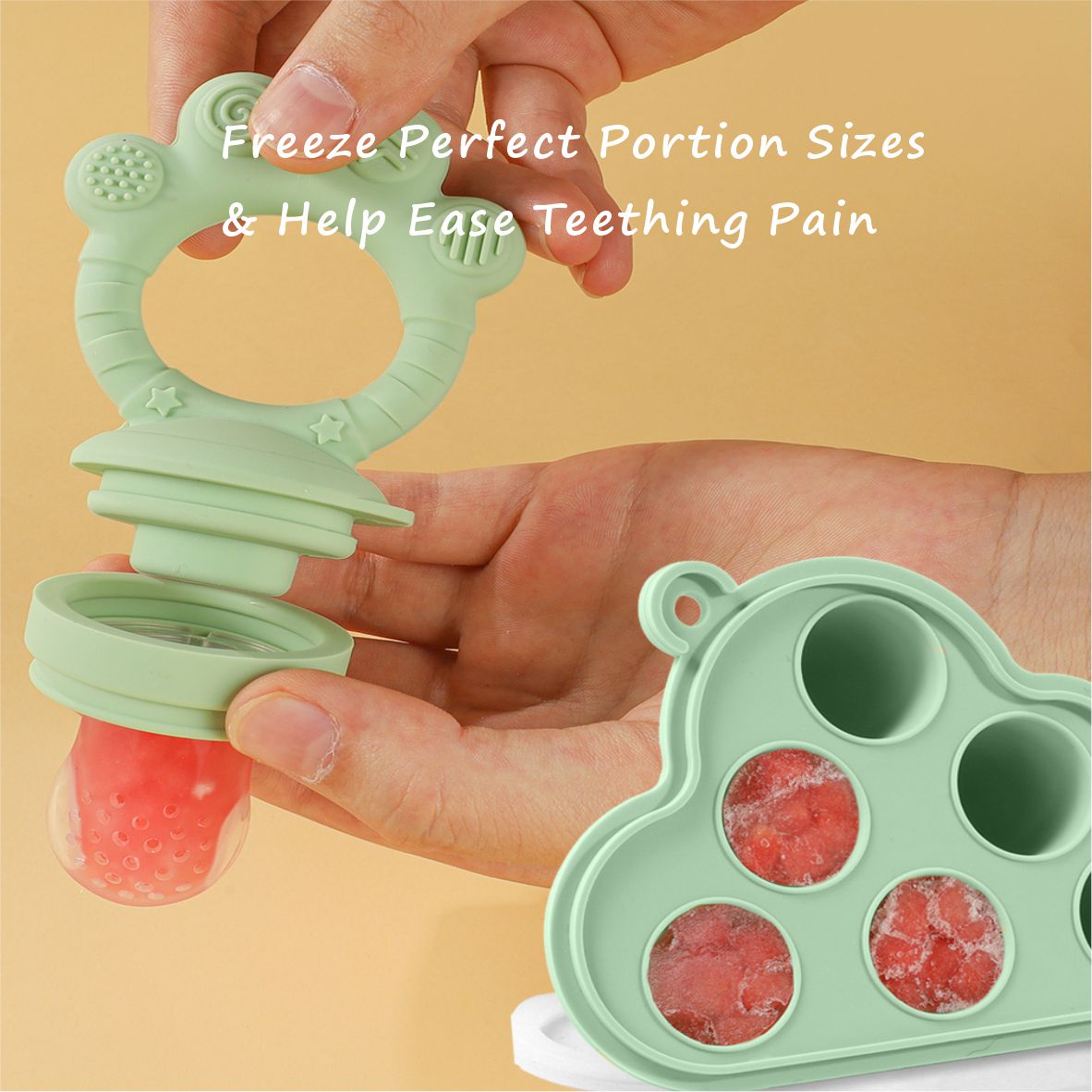 Baby Fruit Food Feeder & Freez - Silicone Mold Tray ulasan dan harga