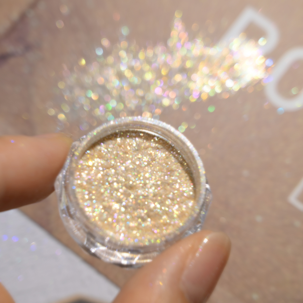 Super Shiny Gold Opal Nail Pow - Gold Foil Flakes ulasan dan harga
