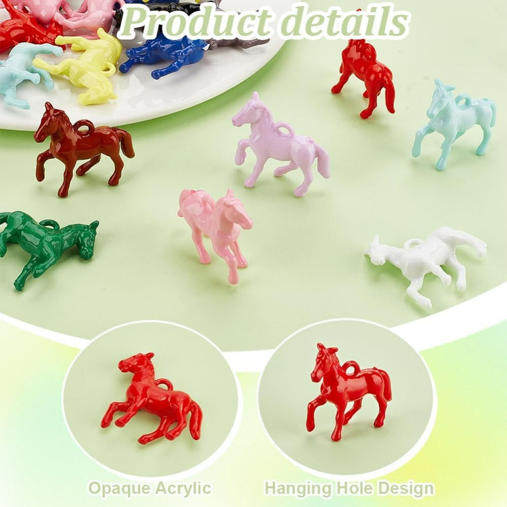 48pcs Opaque Acrylic Pendants  - Resin Crafts ulasan dan harga