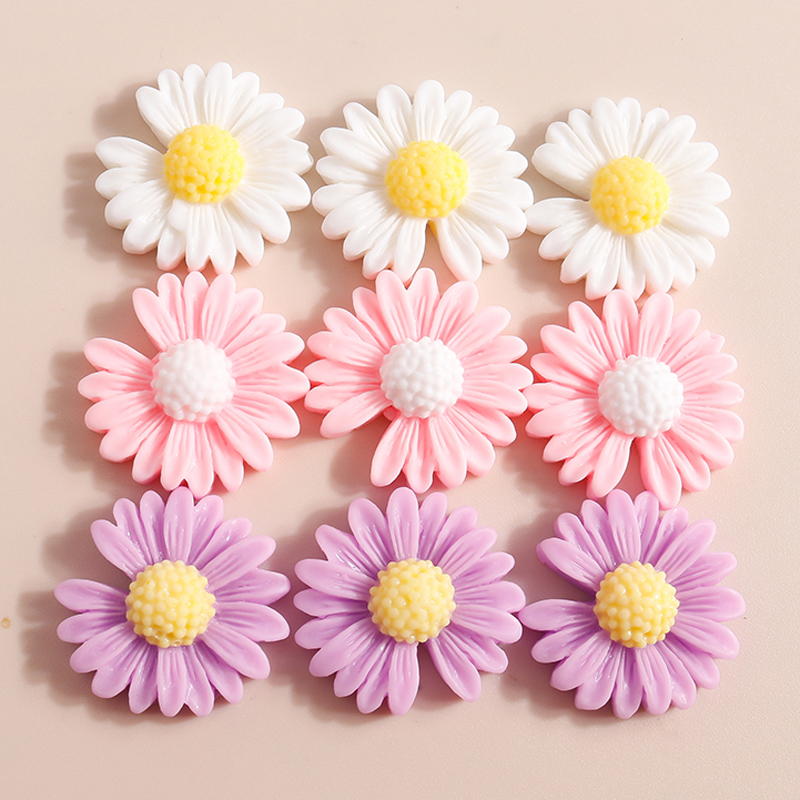10pcs 20*20mm Kawaii Daisy Flo - Flower Preservation Resin ulasan dan harga