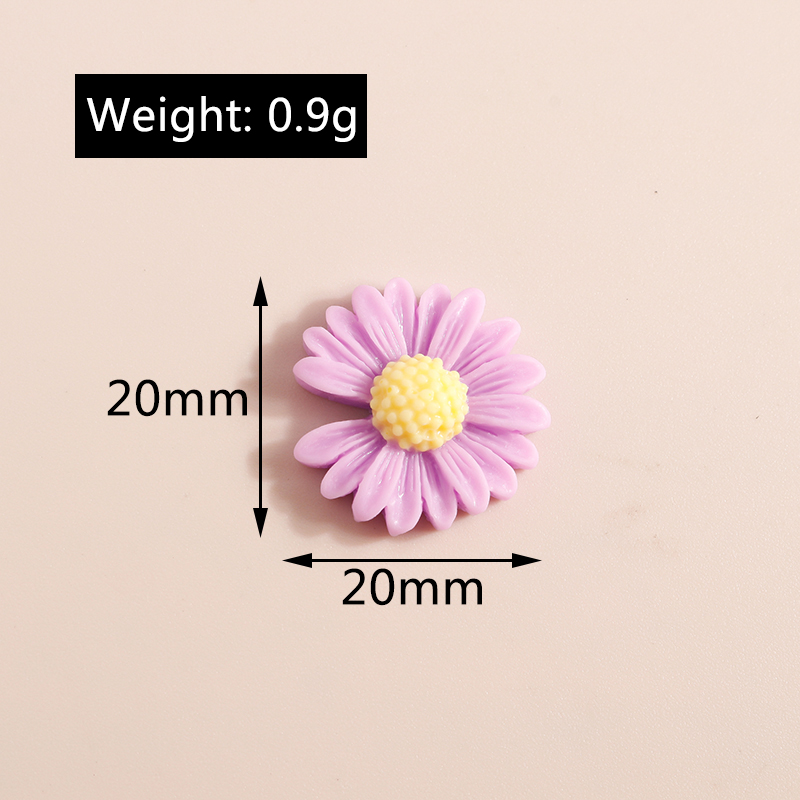 10pcs 20*20mm Kawaii Daisy Flo - Flower Preservation Resin ulasan dan harga