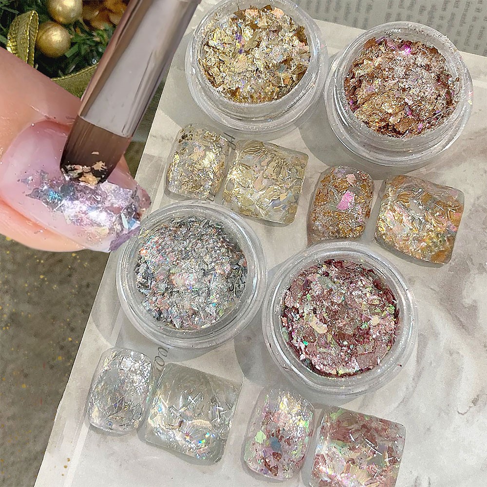 4jars Sparkly Gold Silver Foil - Gold Foil Flakes ulasan dan harga