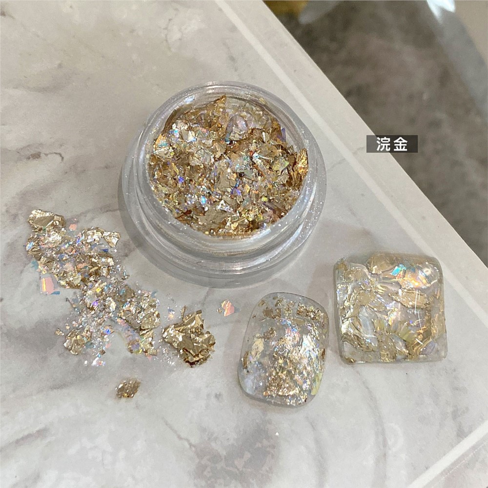 4jars Sparkly Gold Silver Foil - Gold Foil Flakes ulasan dan harga