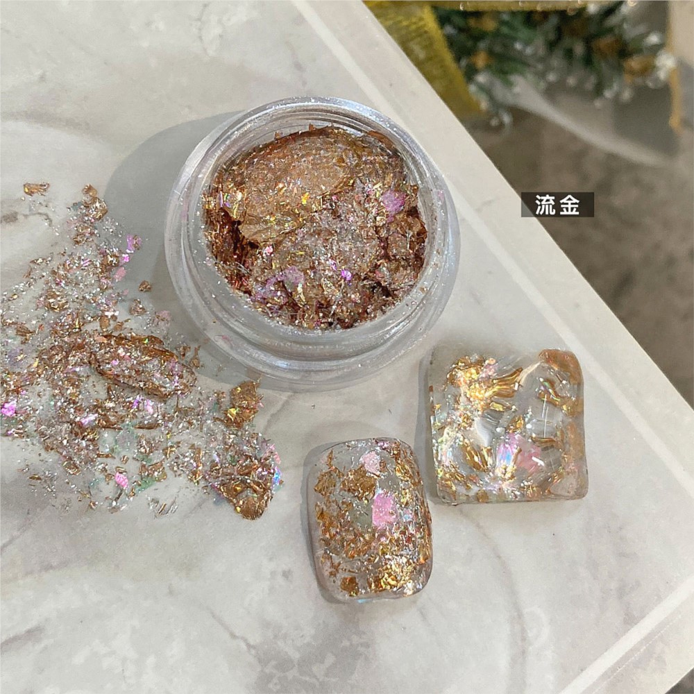 4jars Sparkly Gold Silver Foil - Gold Foil Flakes ulasan dan harga