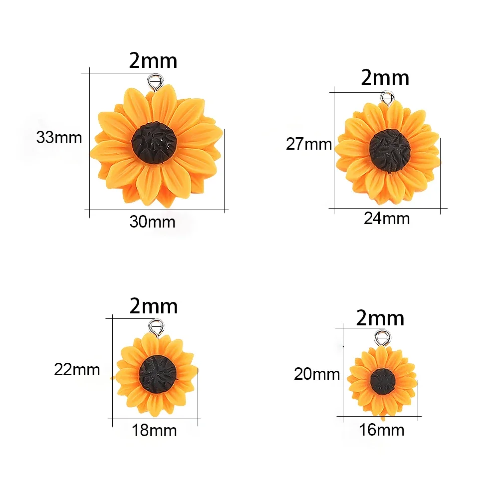 10pcs 16/18/24/30mm Resin Sunf - Flower Preservation Resin ulasan dan harga