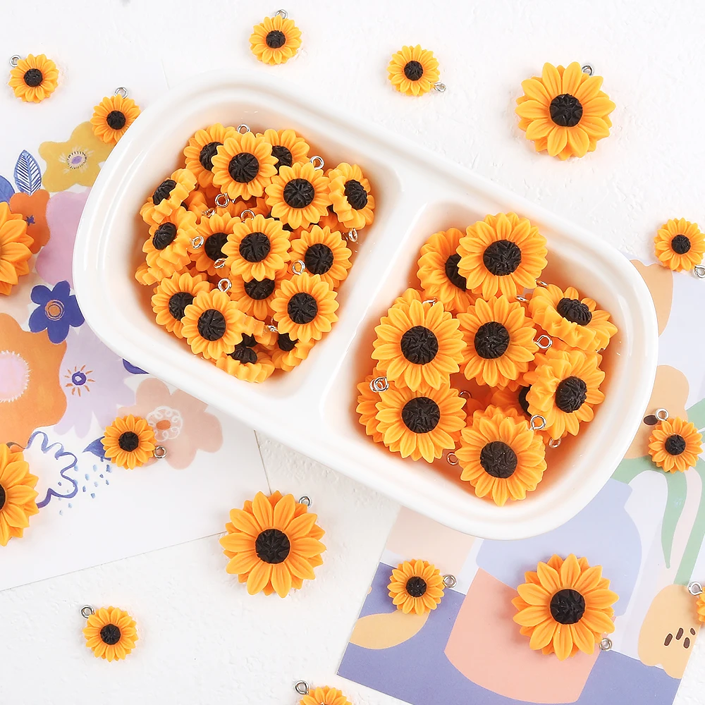 10pcs 16/18/24/30mm Resin Sunf - Flower Preservation Resin ulasan dan harga