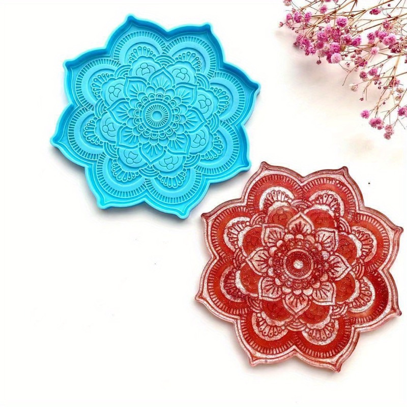 Mandala Coaster Silicone Mold  - Silicone Mold Tray ulasan dan harga