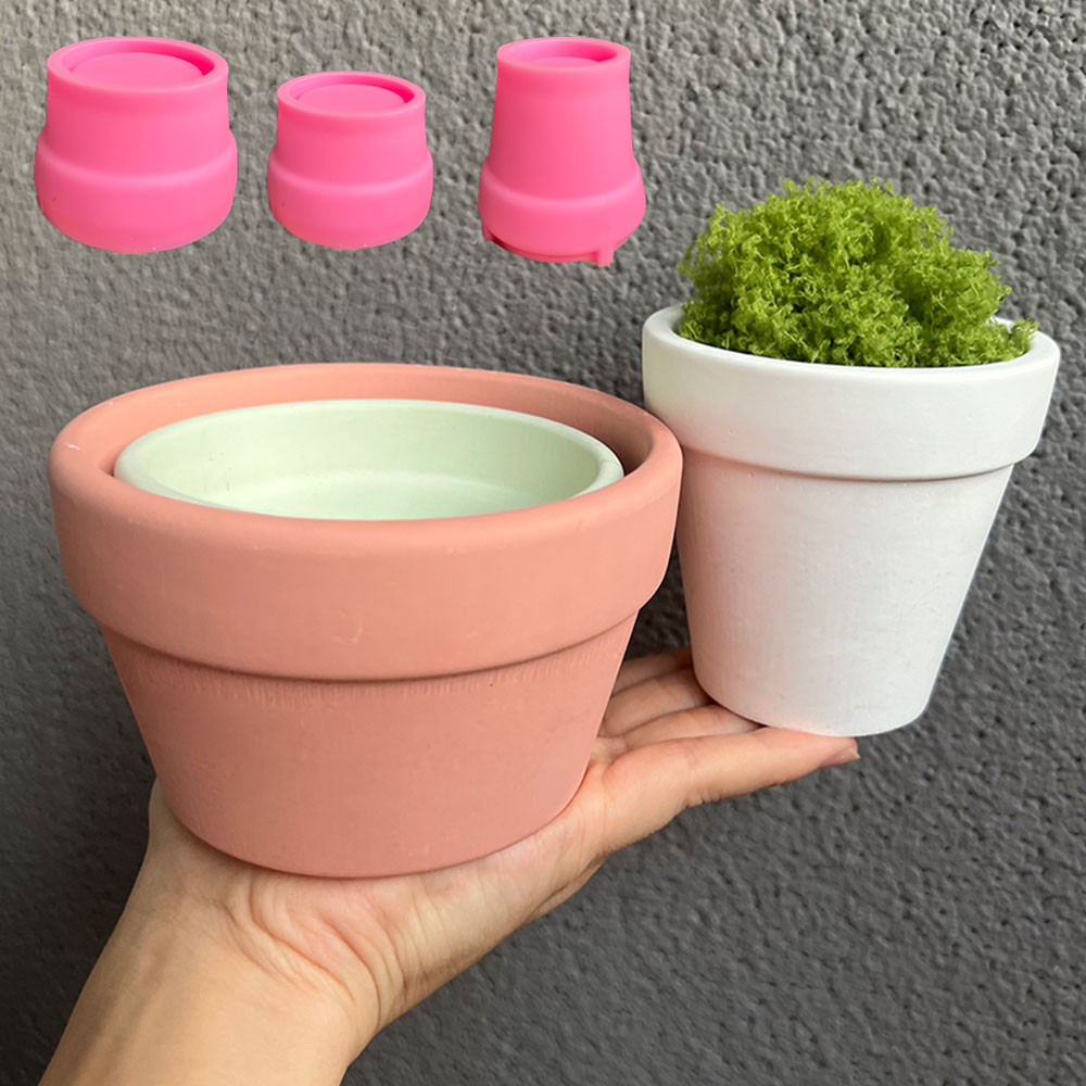 Large Concrete Plant Pot Silic - Coaster Mold Round ulasan dan harga