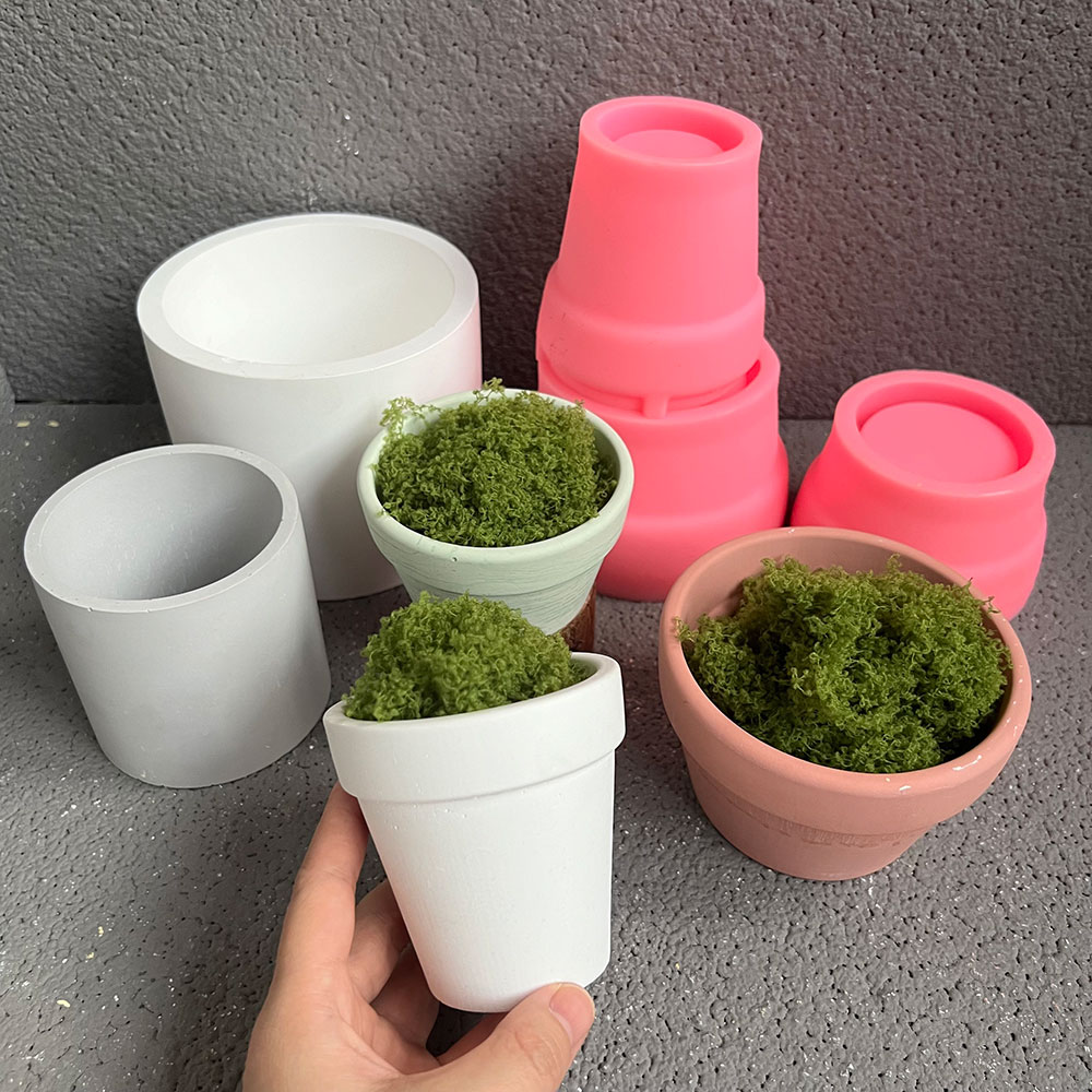 Large Concrete Plant Pot Silic - Coaster Mold Round ulasan dan harga