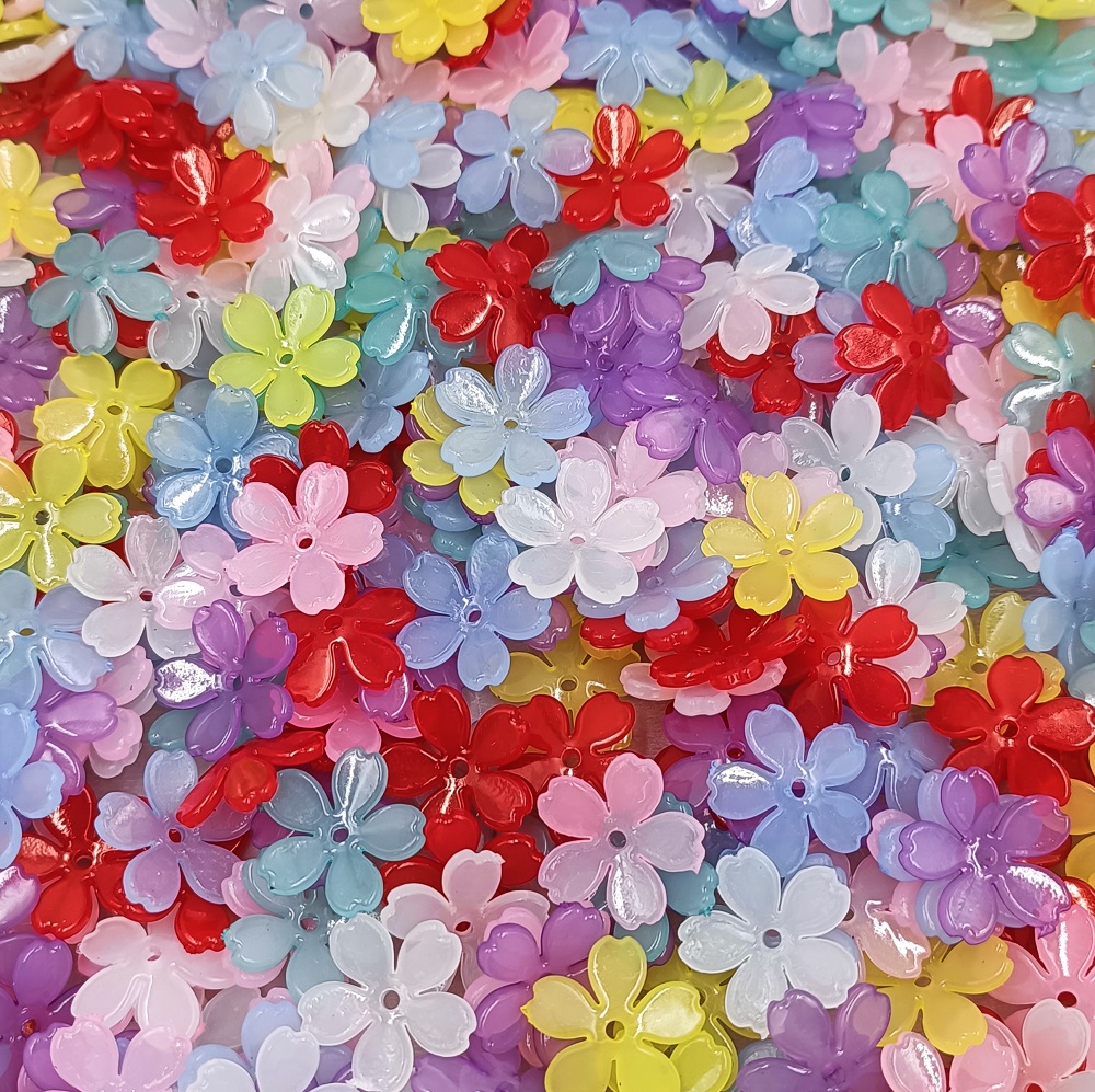 20pcs Resin Sakura Flower Bead - Flower Preservation Resin ulasan dan harga