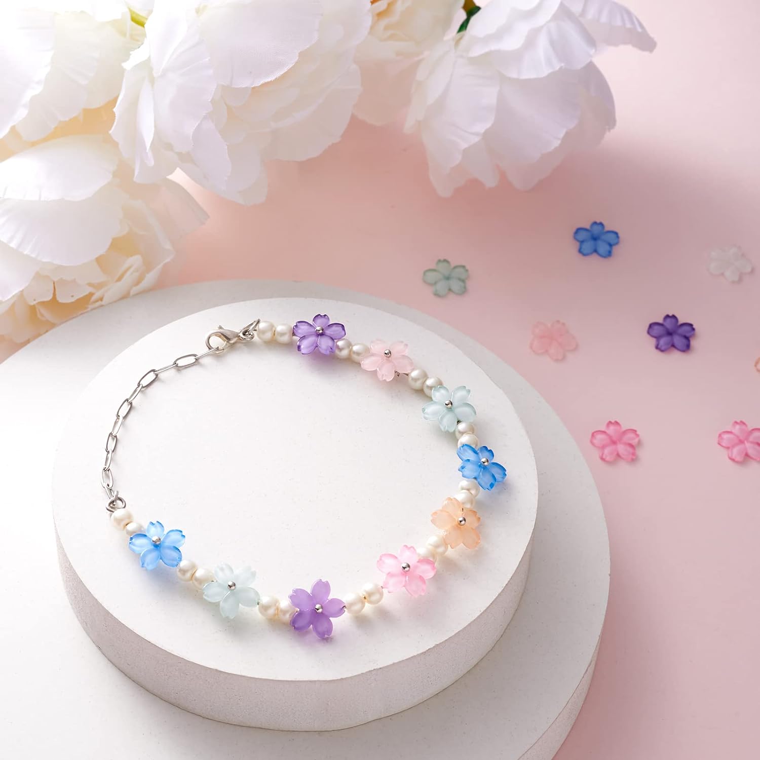 20pcs Resin Sakura Flower Bead - Flower Preservation Resin ulasan dan harga