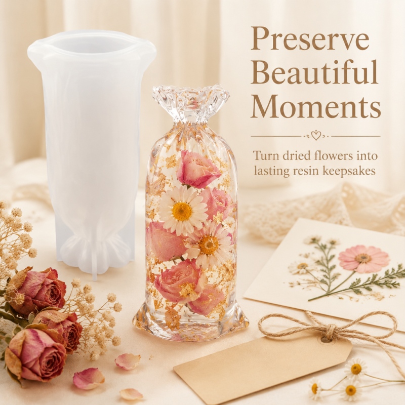 Lucky Bag Resin Silicone Mould - Flower Preservation Resin ulasan dan harga