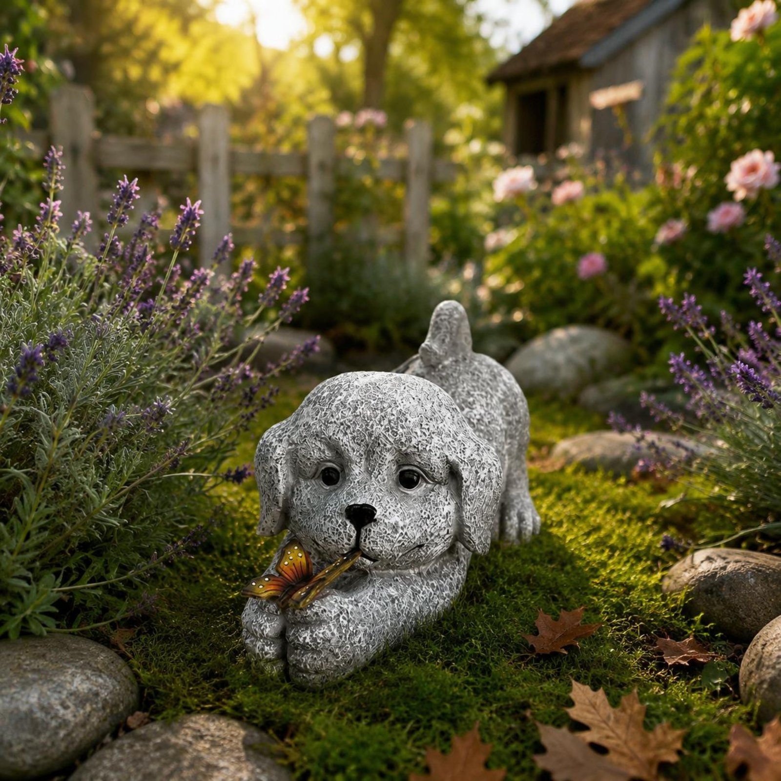Solar Dog Statue Resin Craft S - Resin Crafts ulasan dan harga