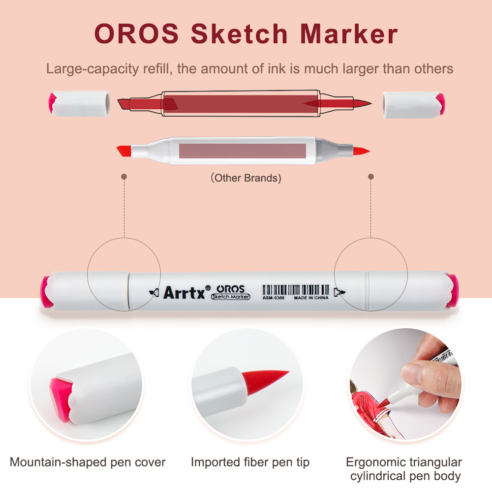 Arrtx Oros 66 Pastel Colors Al - Copic Marker Sketch ulasan dan harga