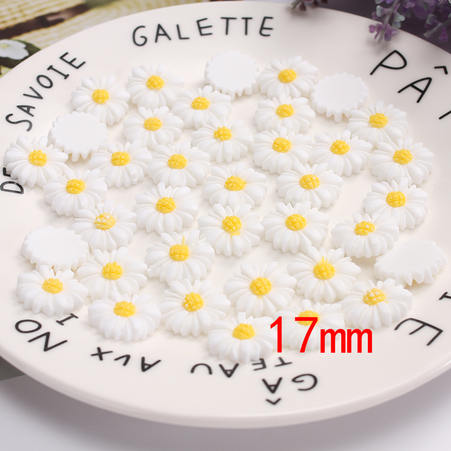 50pcs/lot 9mm-22mm White Flat  - Flower Preservation Resin ulasan dan harga
