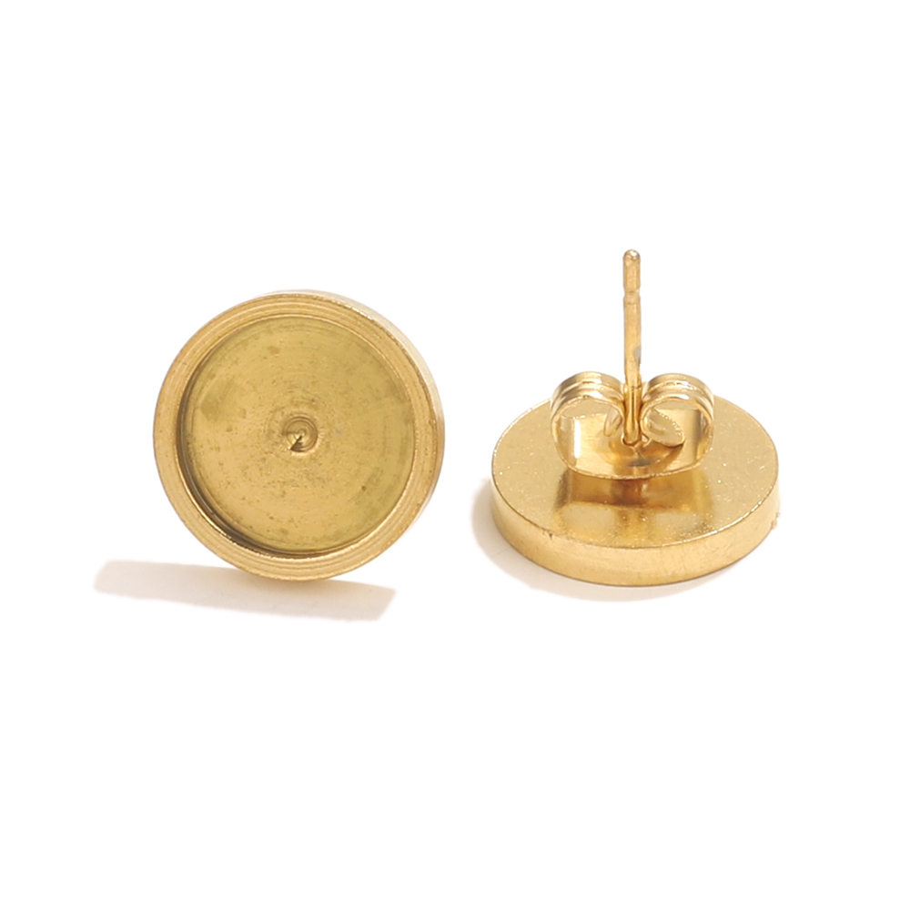 10pcs Stainless Steel Gold Ear - Resin Jewelry Kit ulasan dan harga